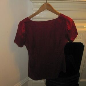 next | Tops | Silk Romantic Red Timeless Top With Shaped Bust Line Deep ...